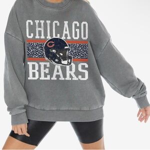Gameday Couture Gray Chicago Bears Vintage Wash Oversized Crewneck